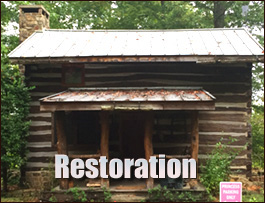 Historic Log Cabin Restoration  Cumberland County, Virginia